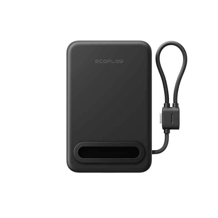 RAPID Mag Qi2.2 Magnetic Power Bank (10,000mAh, 25W, Built-in USB-C Cable) - front view