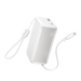 RAPID Power Bank (10K, 45W, Retractable Cable) - front view