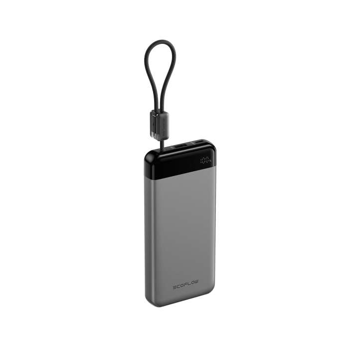 RAPID Power Bank (20K, 45W, Built-in Cable) - front view