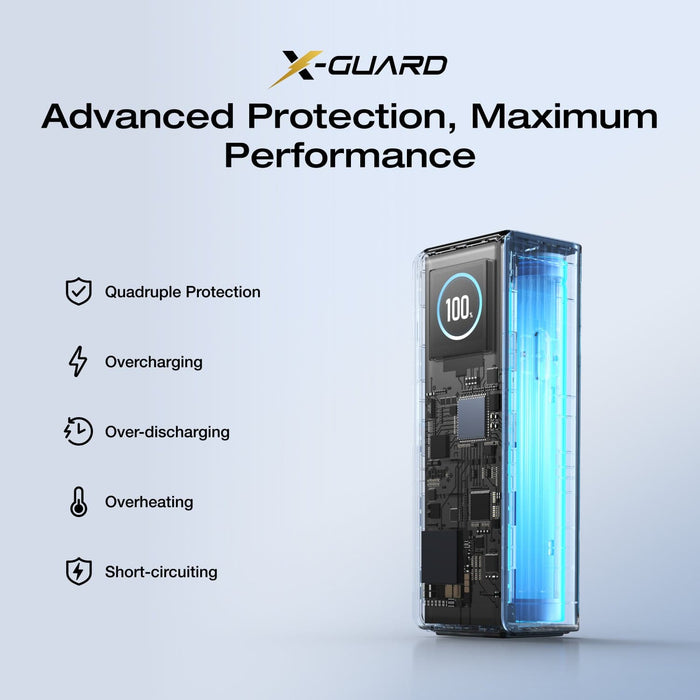 RAPID Power Bank (25,000mAh, 170W, 100W Built-In and Retractable Cables) - in use