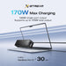 RAPID Power Bank (25,000mAh, 170W) + 140W Charger + 240W Cable - ports and outputs
