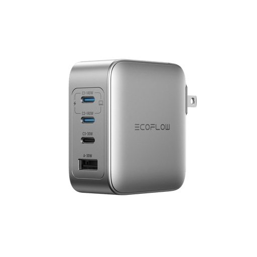 RAPID Pro Charger (140W, 4 Ports, GaN) - angled view