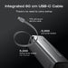 RAPID Pro Power Bank (27,650mAh, 300W, 140W Built-in Cable) - ports and outputs