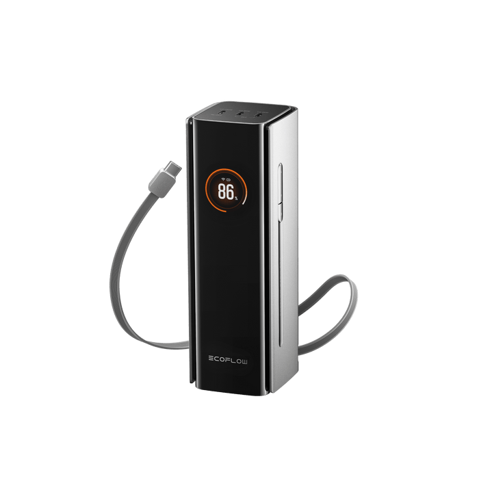 RAPID Pro Power Bank + RAPID Mag Qi2.2 Power Bank + 140W Charger - size and scale