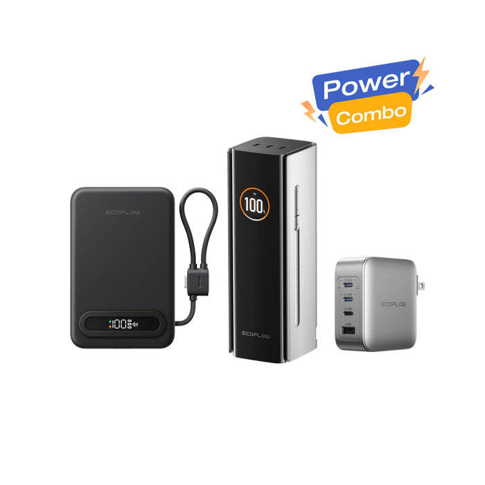 RAPID Pro Power Bank + RAPID Mag Qi2.2 Power Bank + 140W Charger - detail view