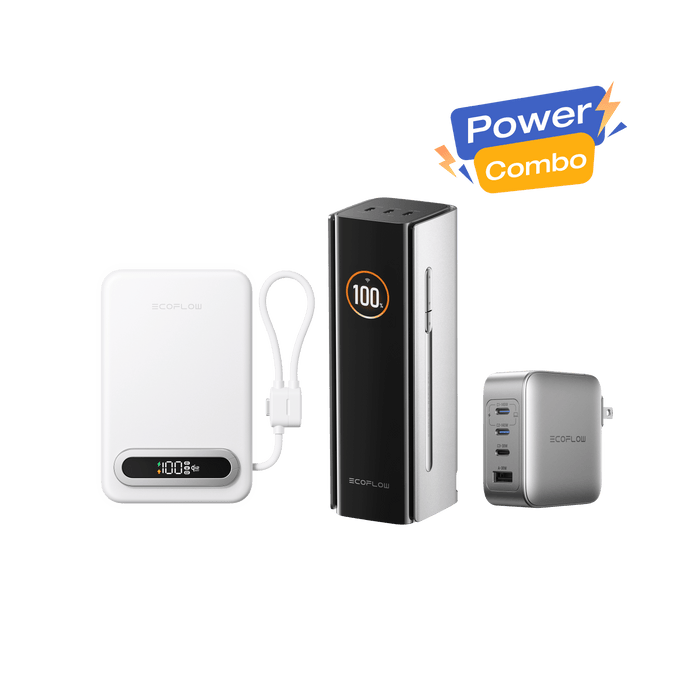 RAPID Pro Power Bank + RAPID Mag Qi2.2 Power Bank + 140W Charger - in use