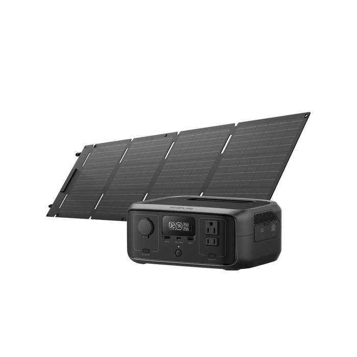RIVER 3 + 60W Solar Panel - front view