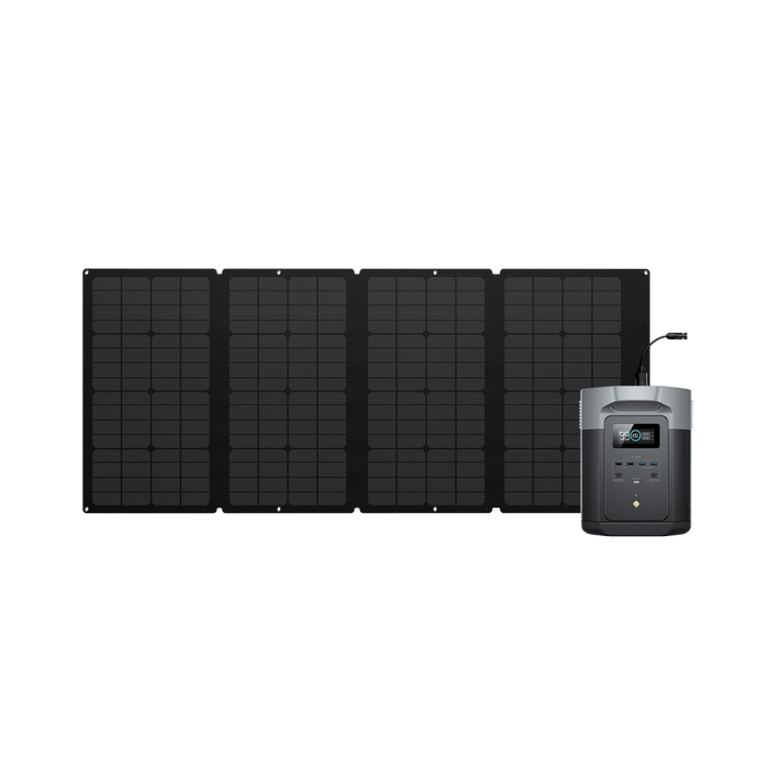 Green Vista Living EcoFlow DELTA 2 Max + 160W Solar panel Bathroom Vanity