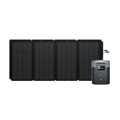 Green Vista Living EcoFlow DELTA 2 Max + 160W Solar panel Bathroom Vanity - Side View