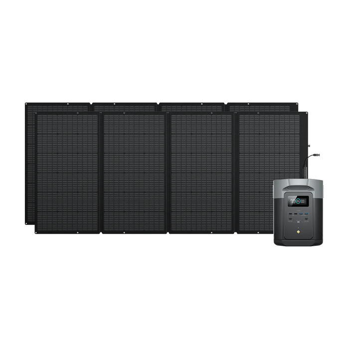 Green Vista Living EcoFlow DELTA 2 Max + 400W Solar Panel | 3400W, 2048Wh, X-Boost, Home &... Bathroom Vanity - Side View