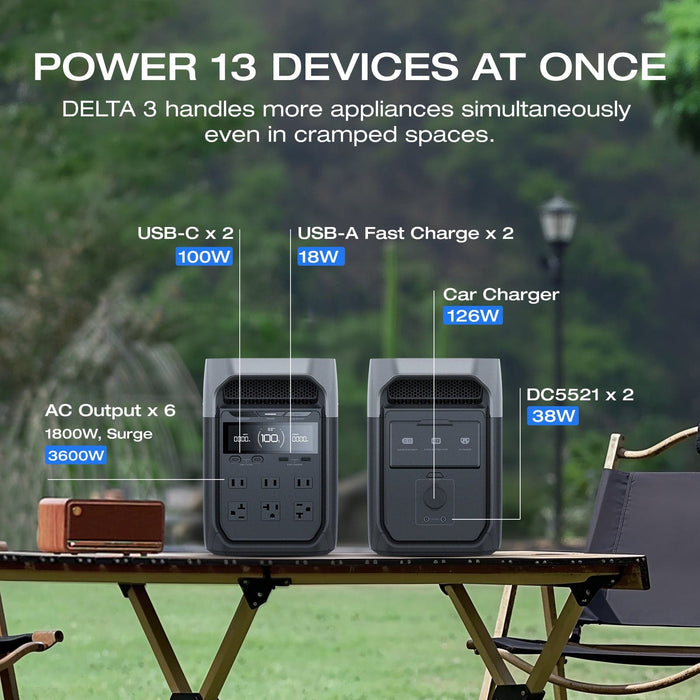 DELTA 3 Portable Power Station - angle view