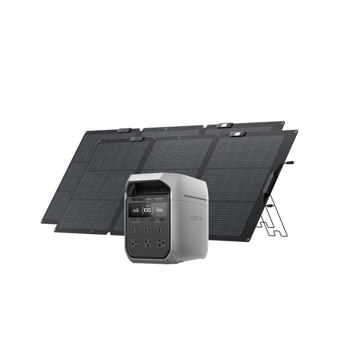 DELTA 3 Series Solar Generator (PV160W) - angled view