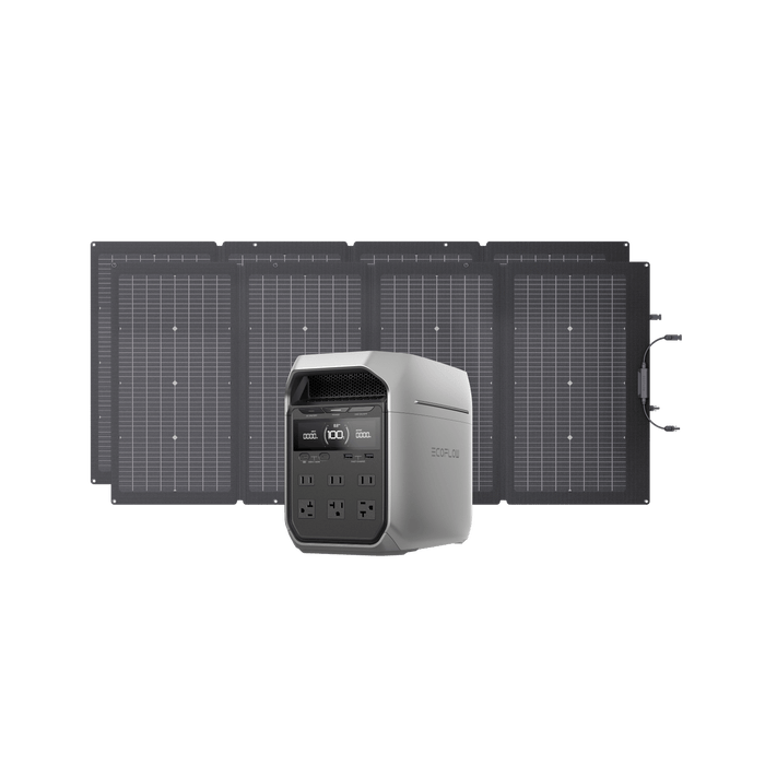 DELTA 3 Plus Solar Generator - angled view