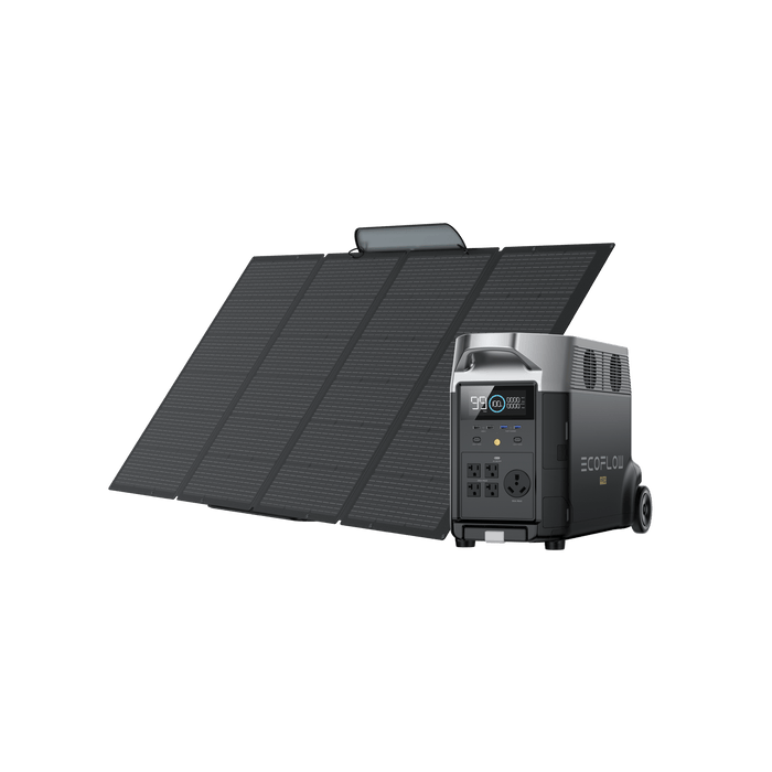 DELTA Pro Solar Generator (PV400W) - angled view
