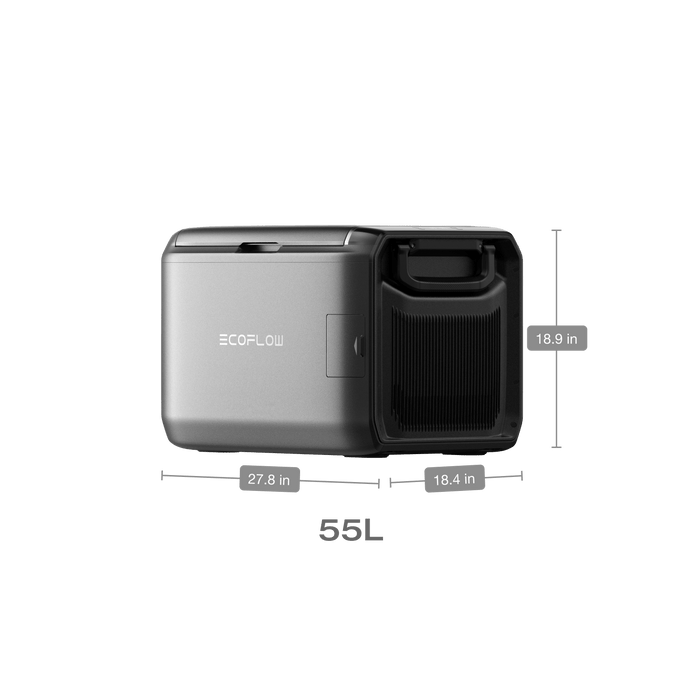 GLACIER Classic Portable Fridge Freezer + 500W Alternator Charger - in use