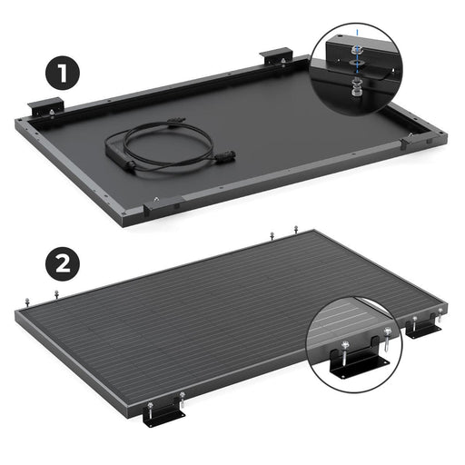 Rigid Solar Panel Mounting Feet - angled view