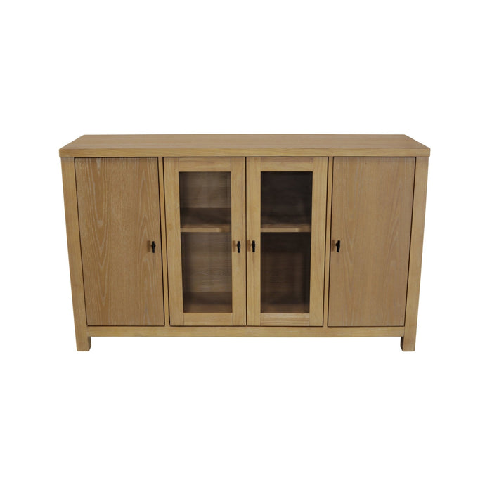 Alpine Furniture Cleo Eleanor Glass & Wood Sideboard