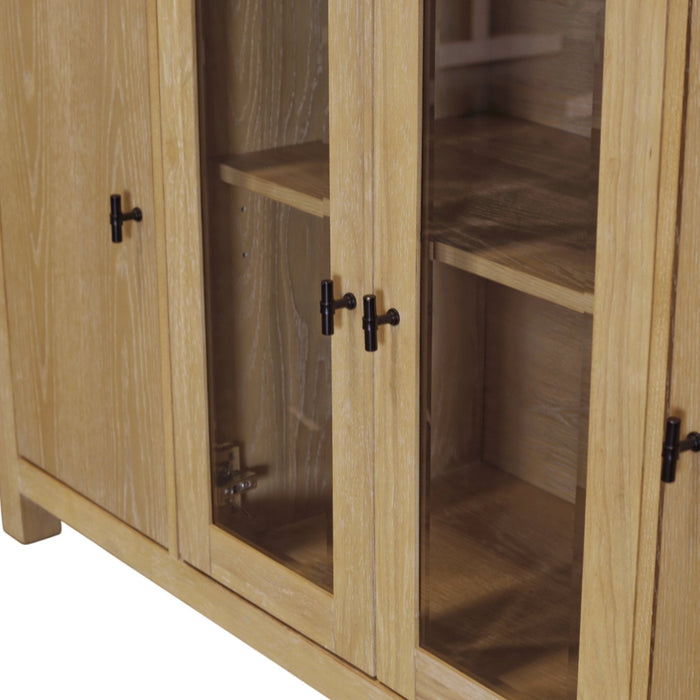 Alpine Furniture Cleo Eleanor Glass & Wood Sideboard