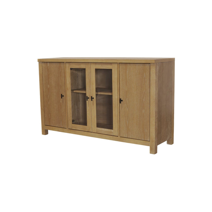 Alpine Furniture Cleo Eleanor Glass & Wood Sideboard