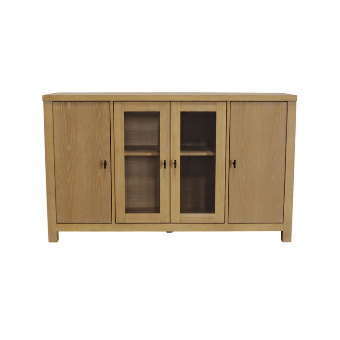 Alpine Furniture Cleo Eleanor Glass & Wood Sideboard