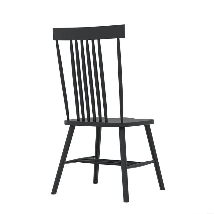Alpine Furniture Cleo Eleanor Side Chairs (Set of 2), Black
