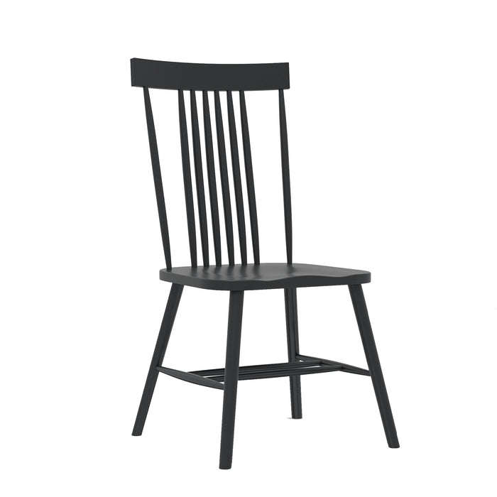 Alpine Furniture Cleo Eleanor Side Chairs (Set of 2), Black