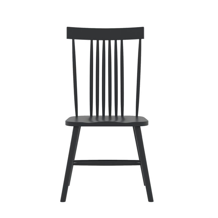 Alpine Furniture Cleo Eleanor Side Chairs (Set of 2), Black