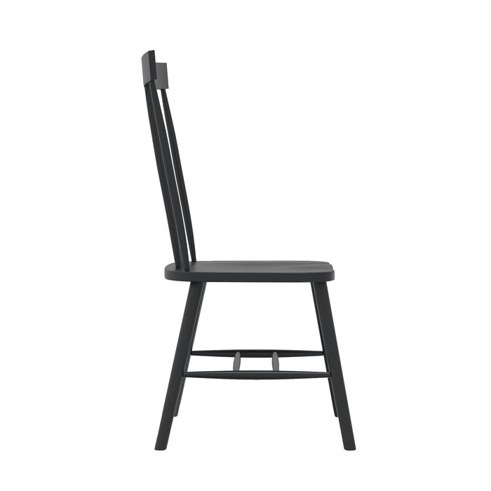 Alpine Furniture Cleo Eleanor Side Chairs (Set of 2), Black