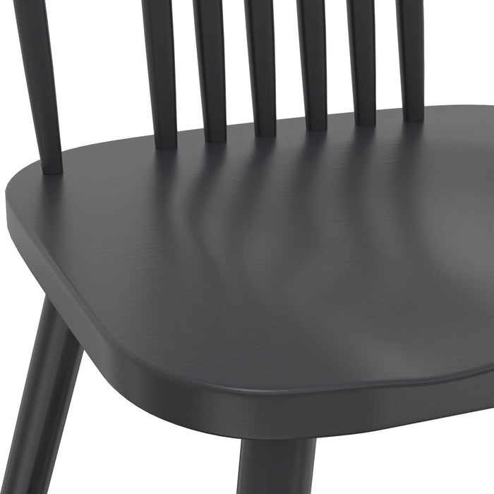 Alpine Furniture Cleo Eleanor Side Chairs (Set of 2), Black