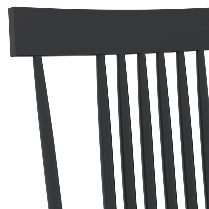 Alpine Furniture Cleo Eleanor Side Chairs (Set of 2), Black