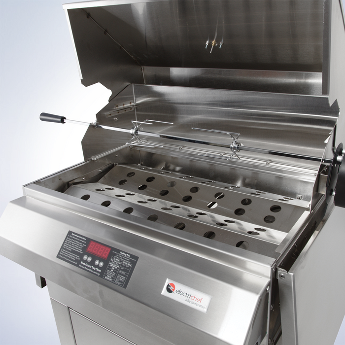Ruby 32″ Pedestal-Base Outdoor Electric Grill - lifestyle in-use