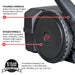 30" Battery Powered Push Sweeper with Triple Power Brooms Electric Drive and Dust Suppression Sprayer - top view