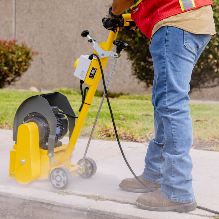 Tomahawk Power Electric 8” Concrete Scarifier Planer Grinder for Sidewalk Trip Hazard Repair, Traffic Line Removal - View 13