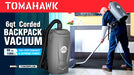 Tomahawk Power Electric Backpack Vacuum 6 qt Lightweight Commercial High-Performance Cleaning... Push Sweeper - Detail View