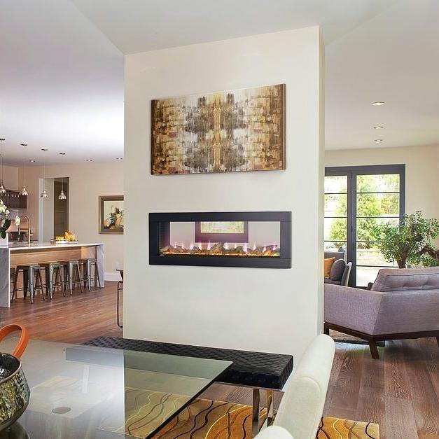 Napoleon Clearion Elite 50" See Thru Wall Mount Electric Fireplace - NEFBD50HE - Side View