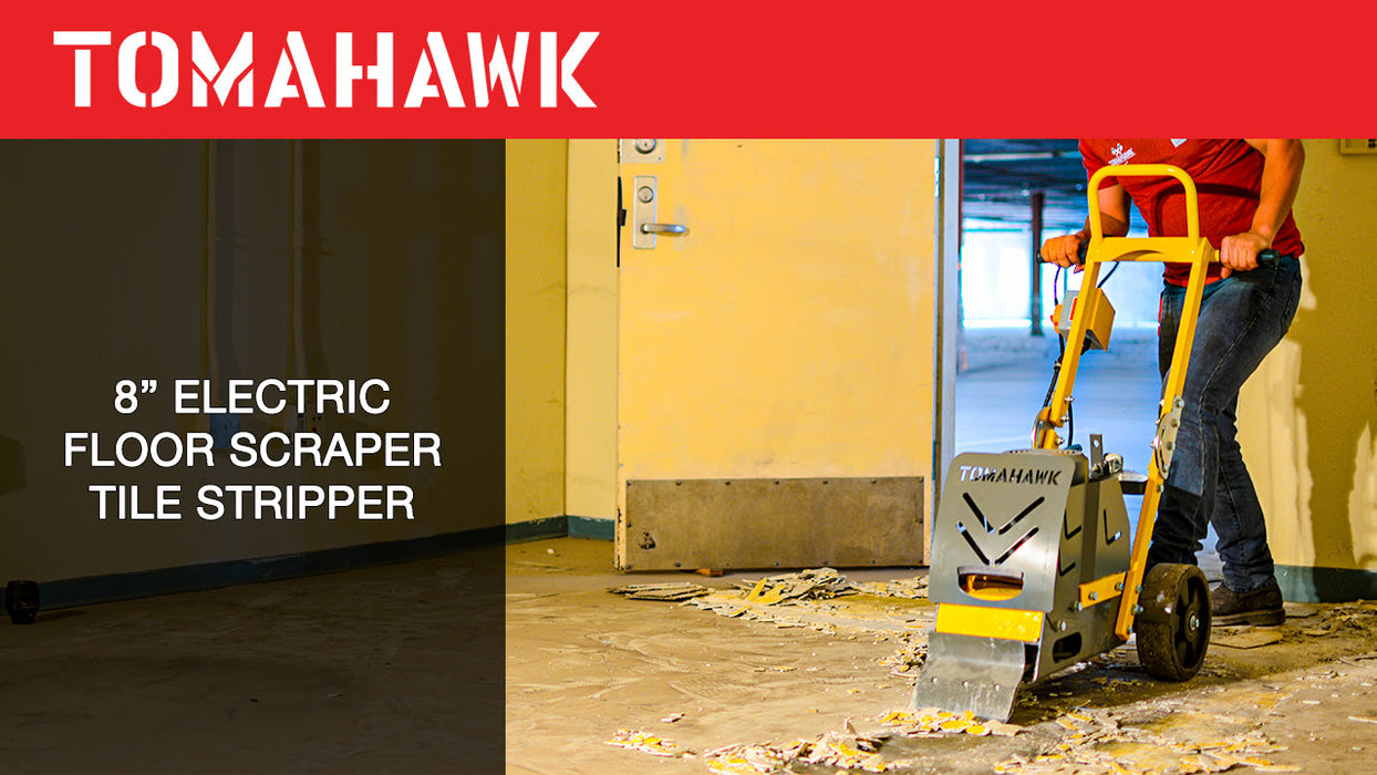 Tomahawk Power Electric Floor Scraper Vinyl Stripper Carpet Wood Floor Remover Scarifiers - Detail View