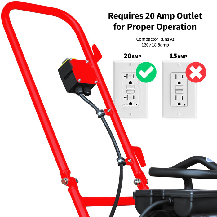 Tomahawk Power 2 HP Electric Vibratory Plate Compactor Tamper for Gravel Soil Compaction - Product Image 9