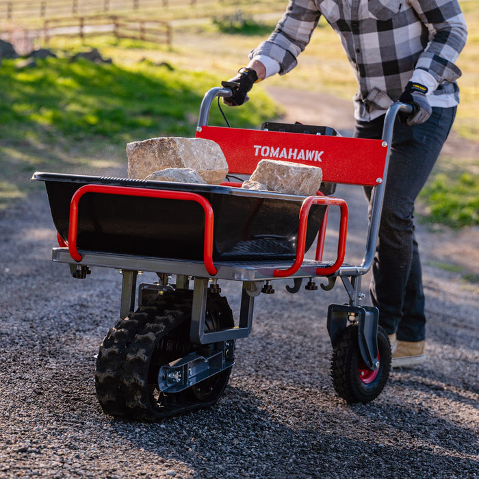 Tomahawk Electric Track Cart 330 lbs Load Capacity Battery Powered Utility Cart with Rubber Tread - View 12