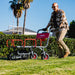 Tomahawk Electric Track Cart 330 lbs Load Capacity Battery Powered Utility Cart with Rubber Tread - Side View