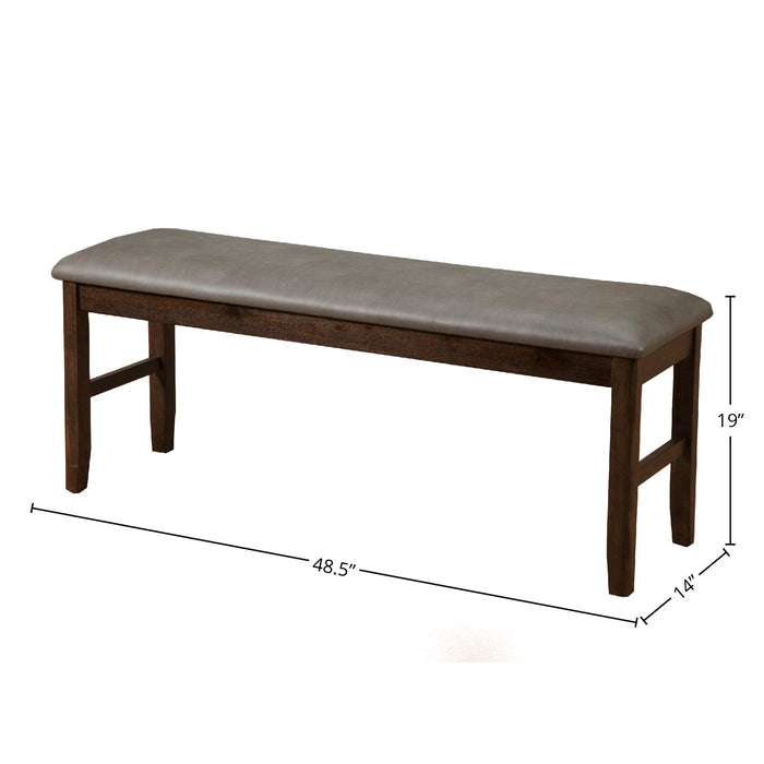 Alpine Furniture Emery Bench, Walnut