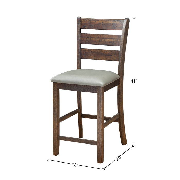Alpine Furniture Emery Pub Height Chairs, Walnut