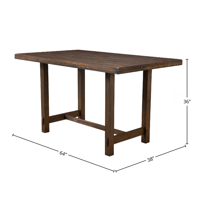 Alpine Furniture Emery Pub Height Dining Table, Walnut