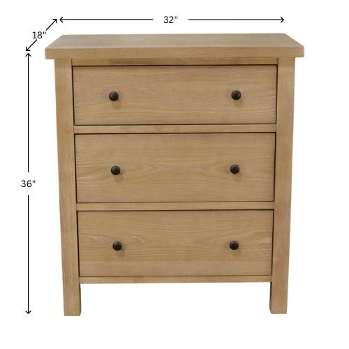 Alpine Furniture Cleo Emilia Three Drawer Small Chest