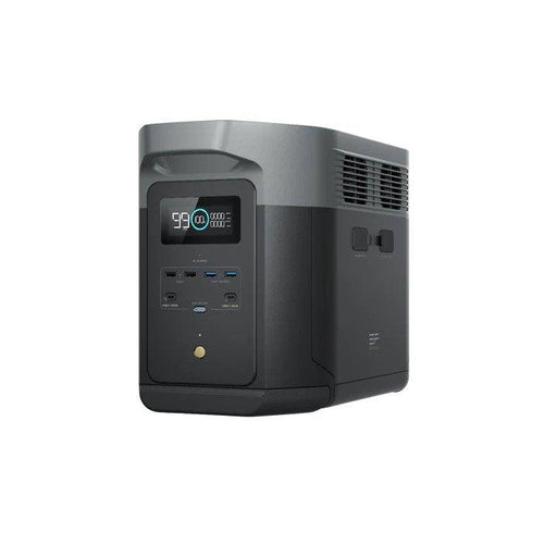 Green Vista Living EcoFlow Delta 2 Max + 220W Solar Panel - Side View