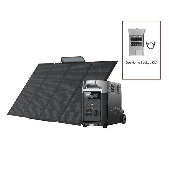 Green Vista Living EcoFlow DELTA Pro + 400W Solar Panel - Close-Up