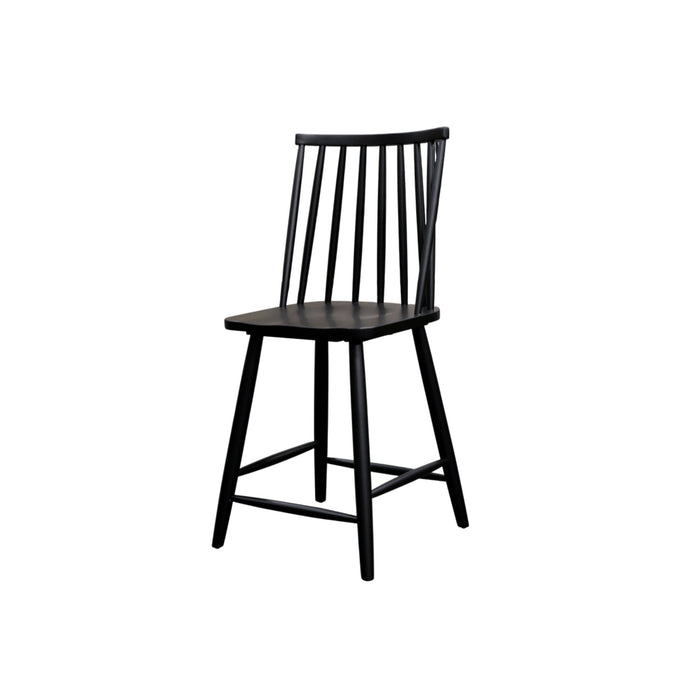 Alpine Furniture Cleo Felix Windsor Counter Height Barstool, Set of 2