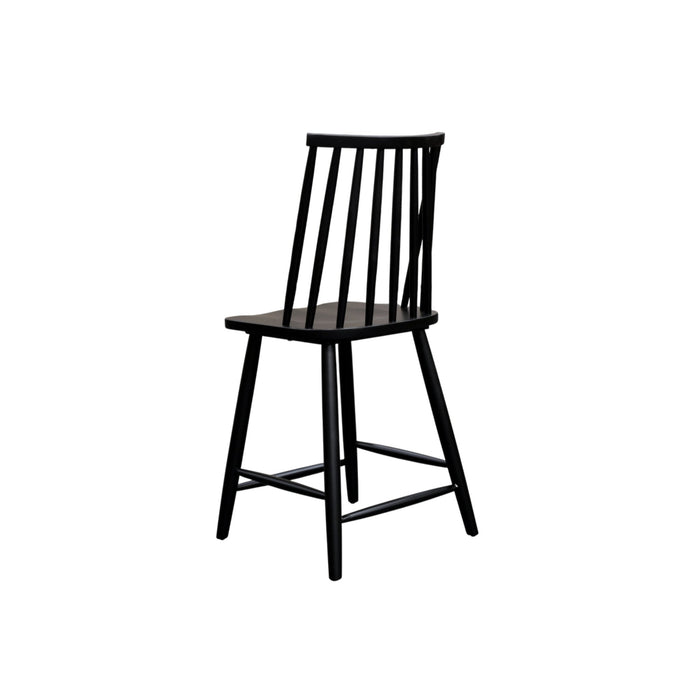 Alpine Furniture Cleo Felix Windsor Counter Height Barstool, Set of 2