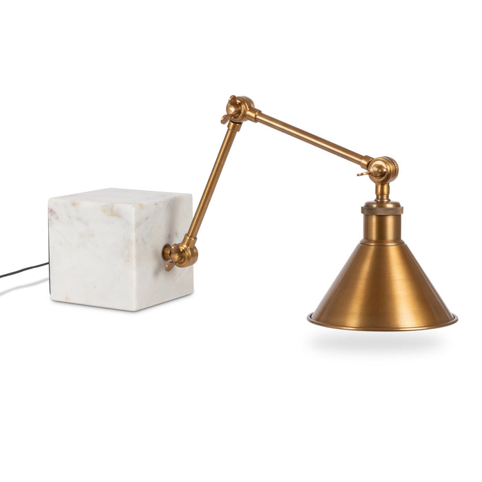 Park Hill Collection Marble Shelf Light - Elegant 21" White and Brass Design, Perfect for Modern Home Décor and Lighting