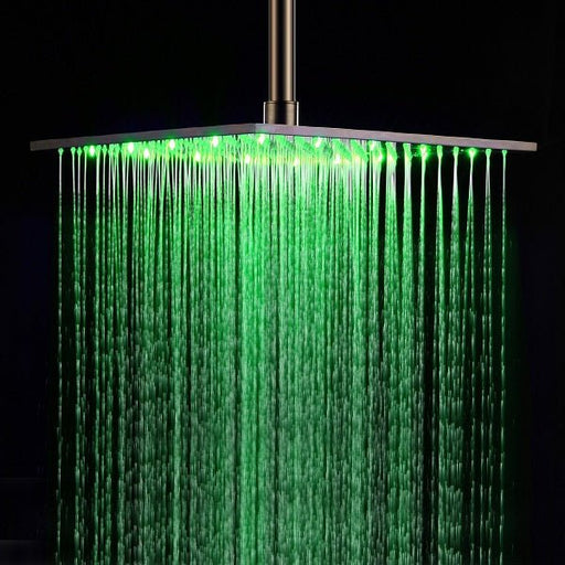 Cascada Showers Fiji 16" Ceiling Mount Luxury Shower Set with 6 Massage Jets Spray (Chrome) - Side View