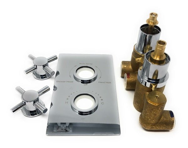 Cascada Showers Fiji 16" Ceiling Mount Luxury Shower Set with 6 Massage Jets Spray (Chrome) - View 9